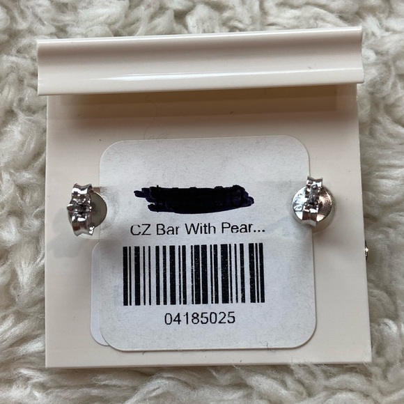 Athena Designs Teardrop & Pearl Earrings - Picture 2 of 2